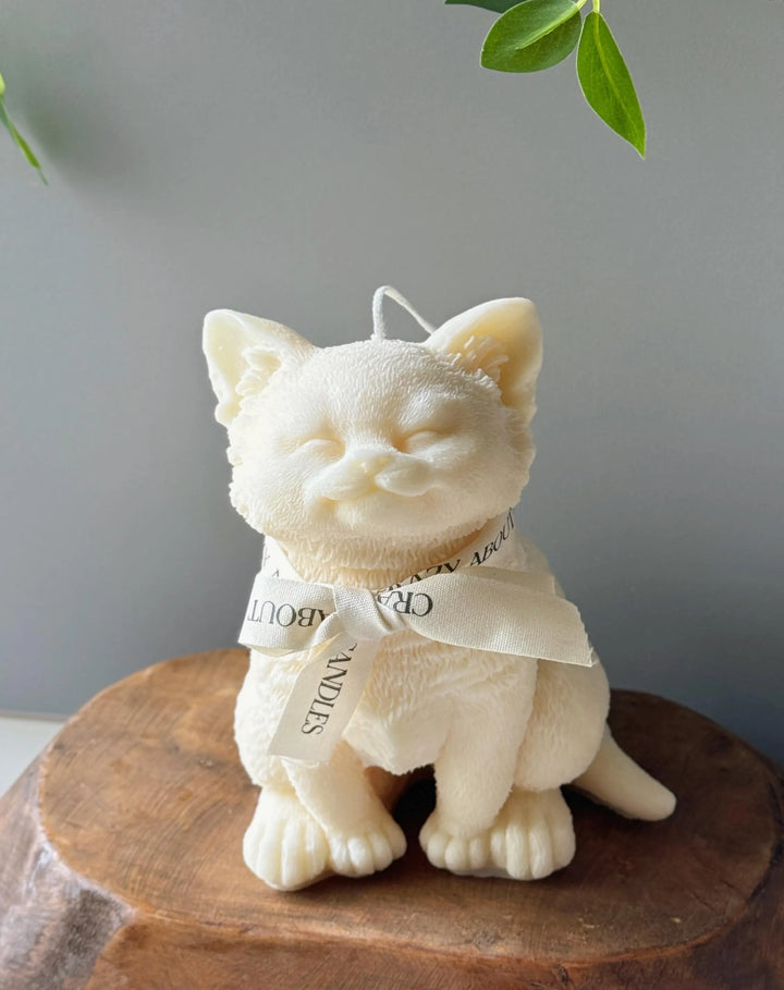 Cat Candle Large • Sculpture Soy Wax Candle • Gift Idea