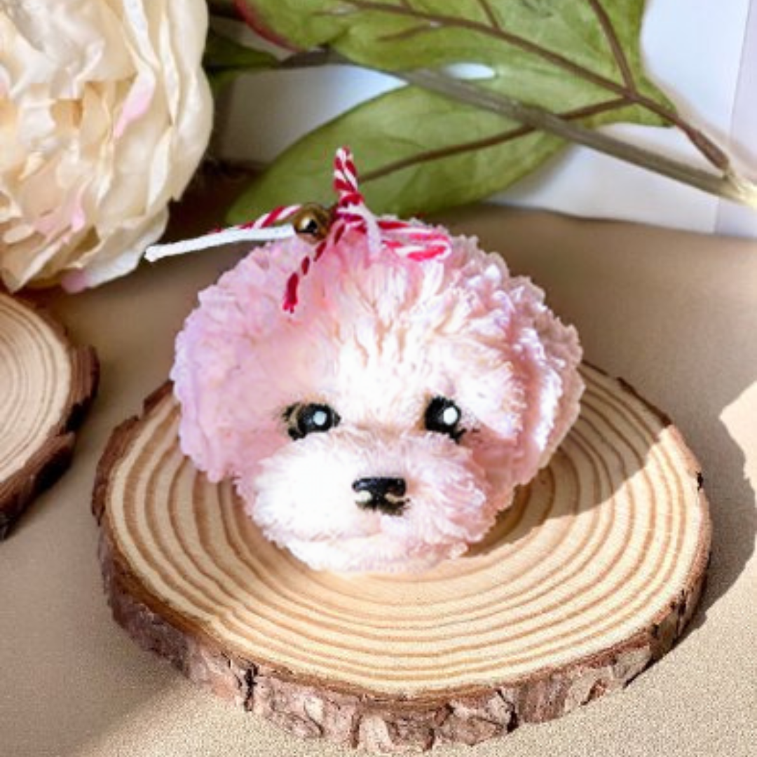 Cute Puppy Head Soy Wax Candle