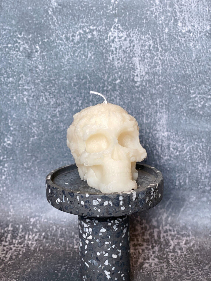 Floral Skull Candle – Handcrafted Soy Wax with a Unique Design